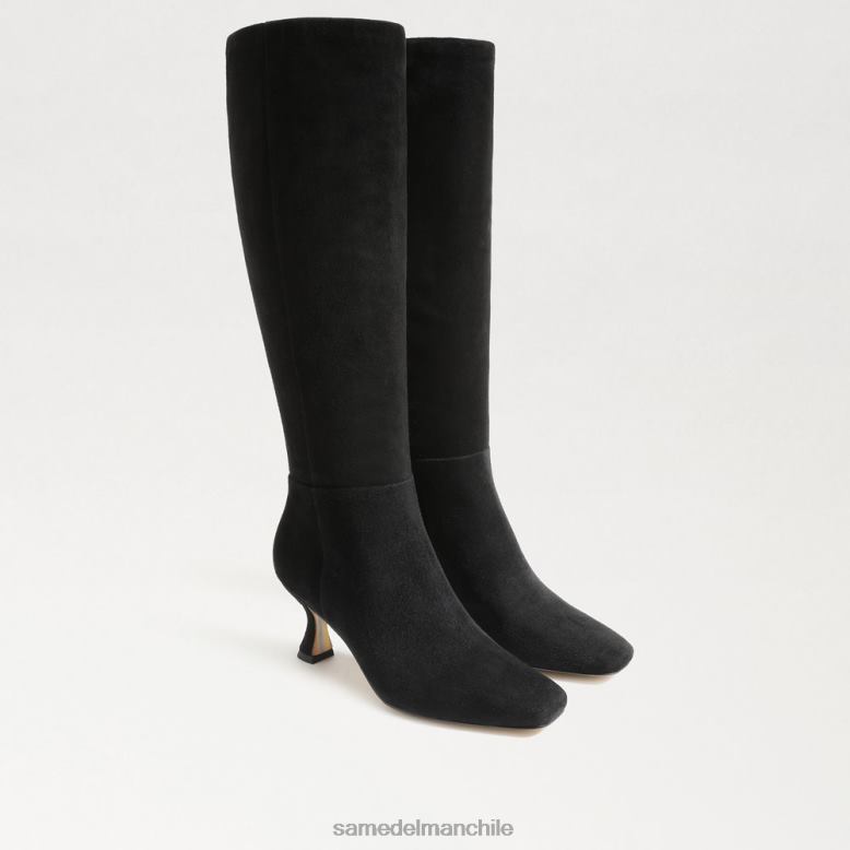 Sam Edelman P802J825 calzado ante negro mujer botas altas hasta la rodilla leigh