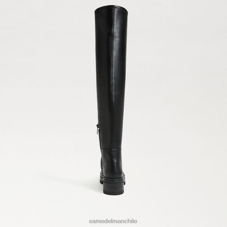 Sam Edelman P802J879 calzado cuero negro mujer bota por encima de la rodilla lydia