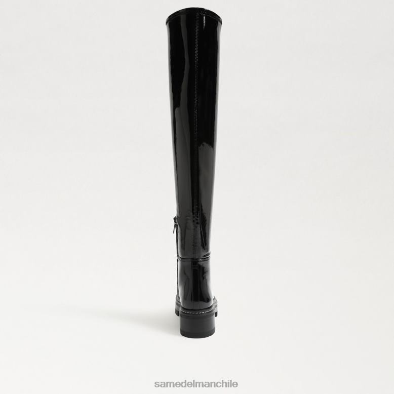 Sam Edelman P802J880 calzado charol negro mujer bota por encima de la rodilla lydia