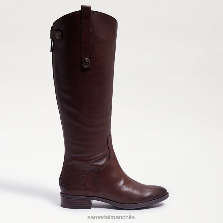Sam Edelman P802J414 calzado marron oscuro mujer bota de montar de cuero penny
