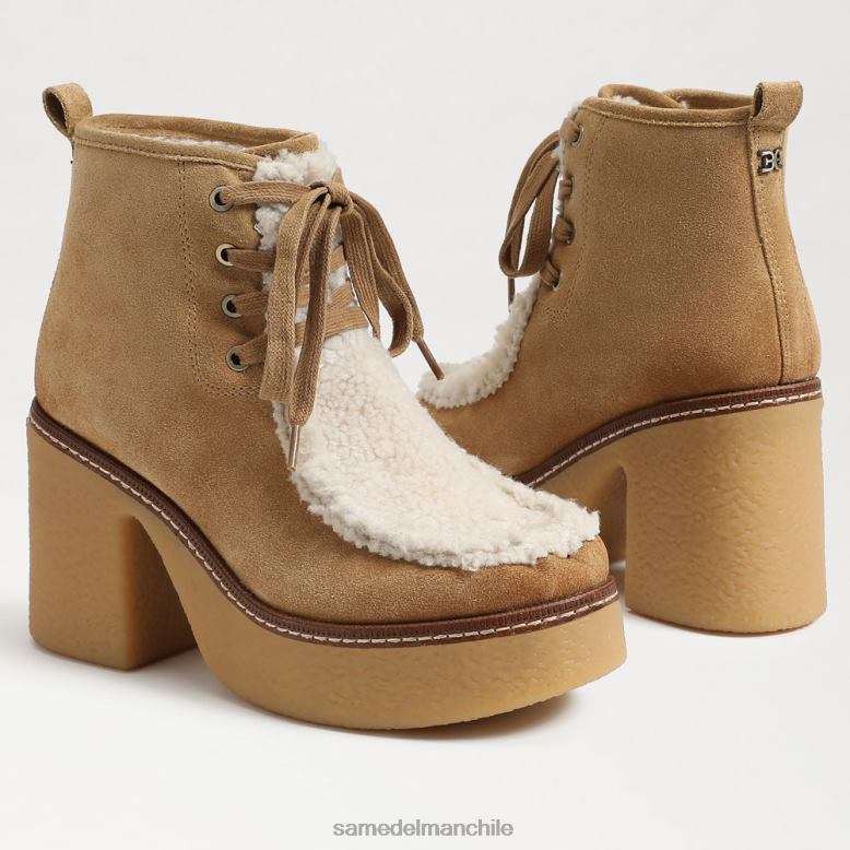 Sam Edelman P802J845 calzado sonido de arena/niebla natural mujer botín con cordones shaw