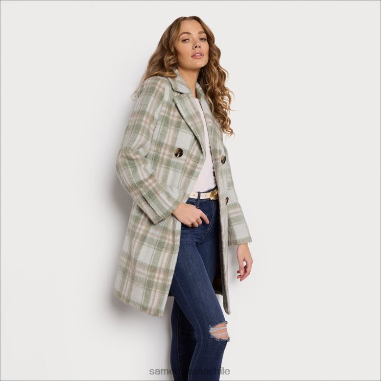 Sam Edelman P802J1125 vestir verde suave mujer chaquetón de lana