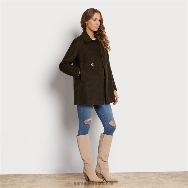 Sam Edelman P802J1157 vestir verde militar mujer chaquetón de lana
