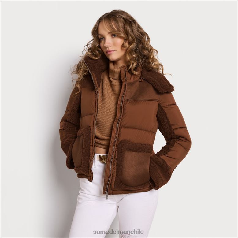 Sam Edelman P802J1160 vestir arce mujer chaqueta acolchada corta con capucha