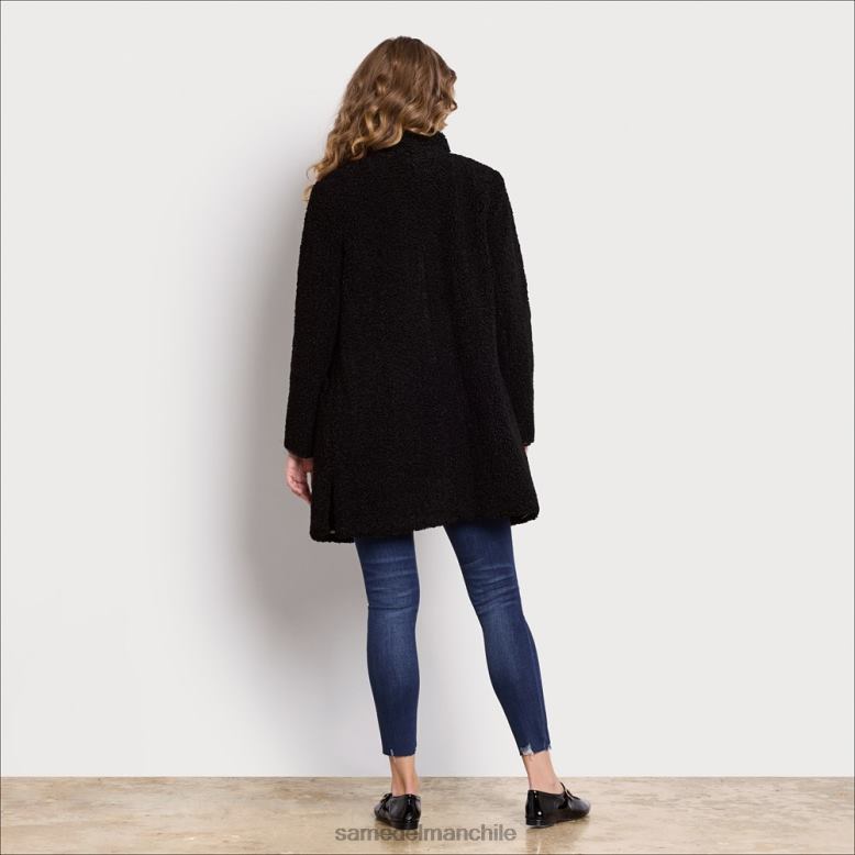 Sam Edelman P802J1162 vestir negro mujer abrigo de peluche