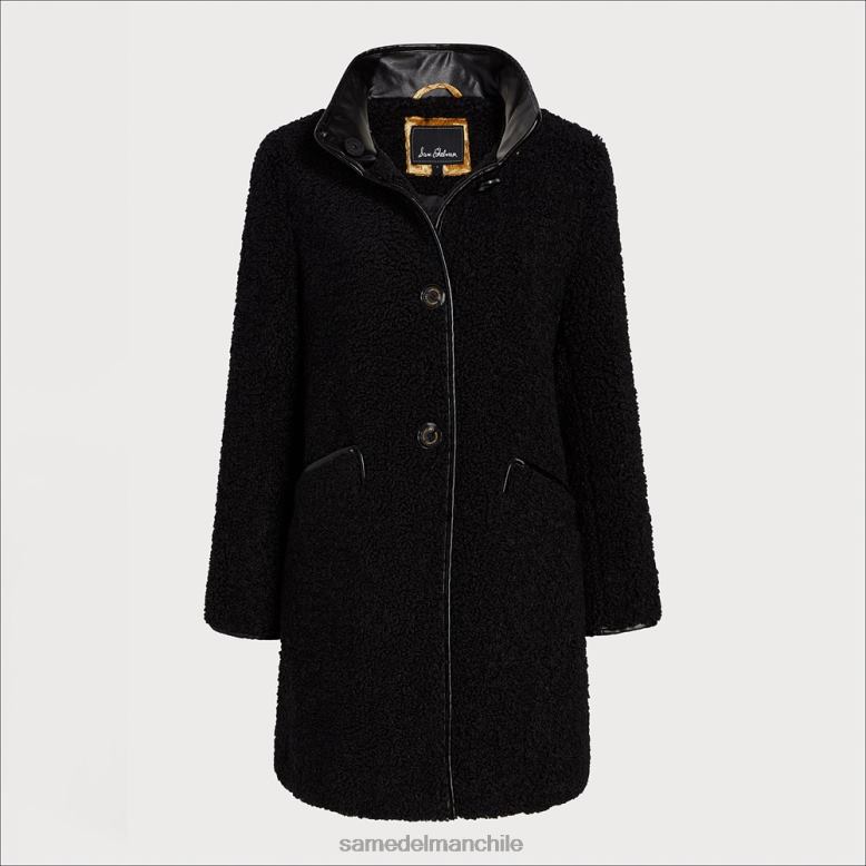Sam Edelman P802J1162 vestir negro mujer abrigo de peluche
