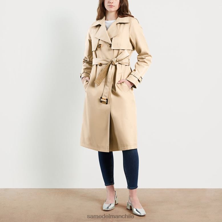 Sam Edelman P802J1176 vestir abedul mujer gabardina con cinturón