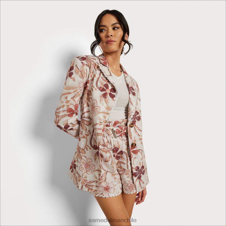 Sam Edelman P802J1207 vestir floral mujer chaqueta enola