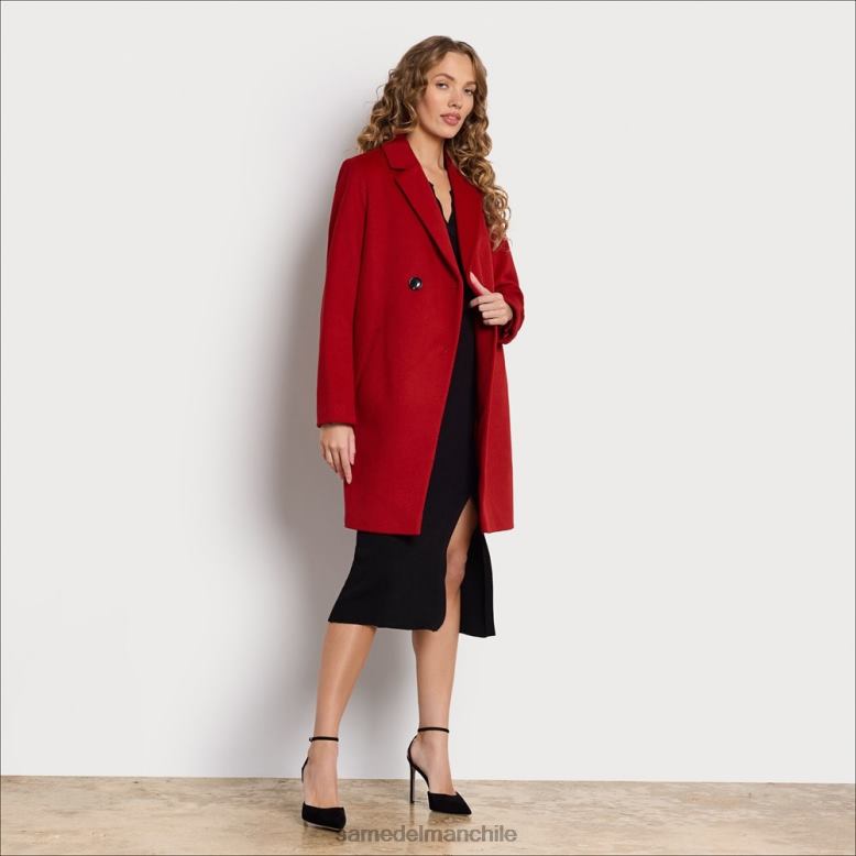 Sam Edelman P802J1239 vestir rojo mujer chaquetón de mezcla de lana