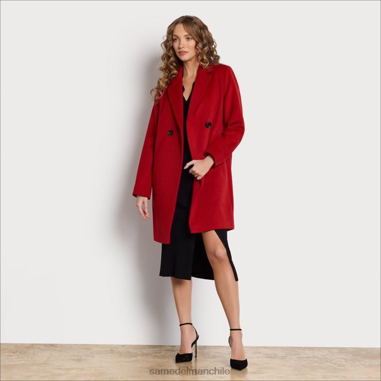 Sam Edelman P802J1239 vestir rojo mujer chaquetón de mezcla de lana