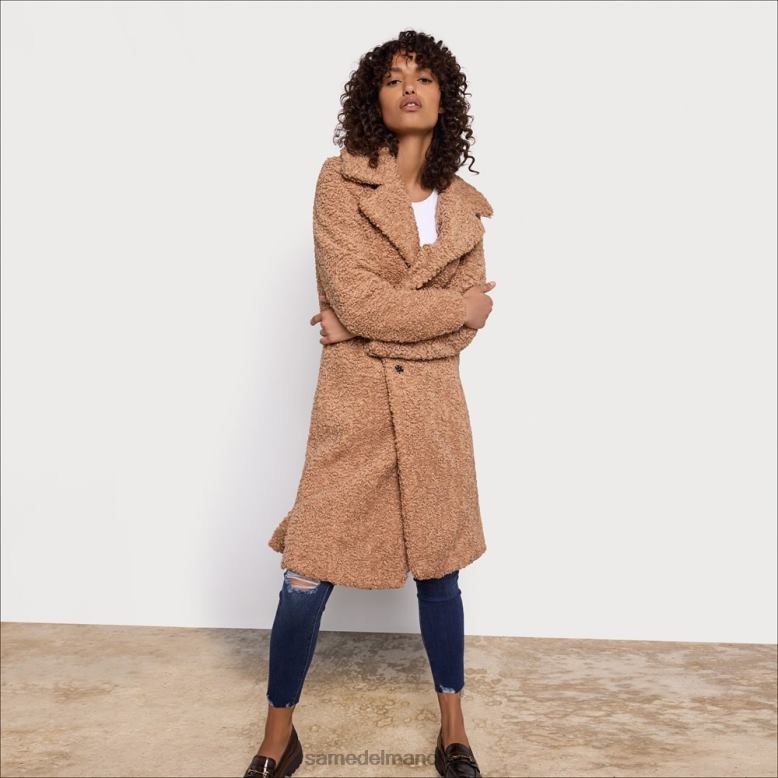 Sam Edelman P802J1254 vestir camello mujer abrigo de peluche