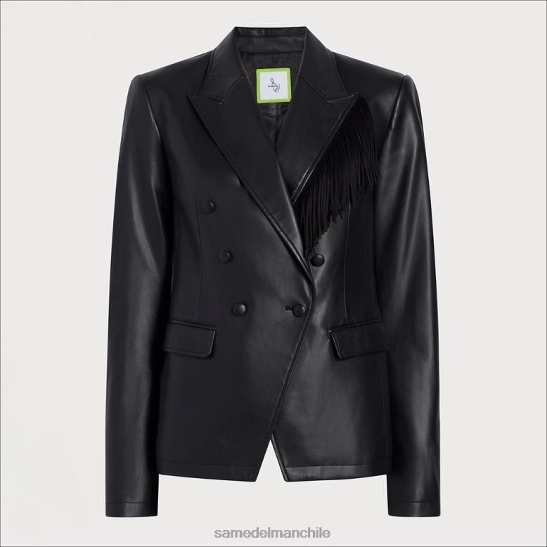 Sam Edelman P802J1262 vestir franja negra mujer chaqueta imogen