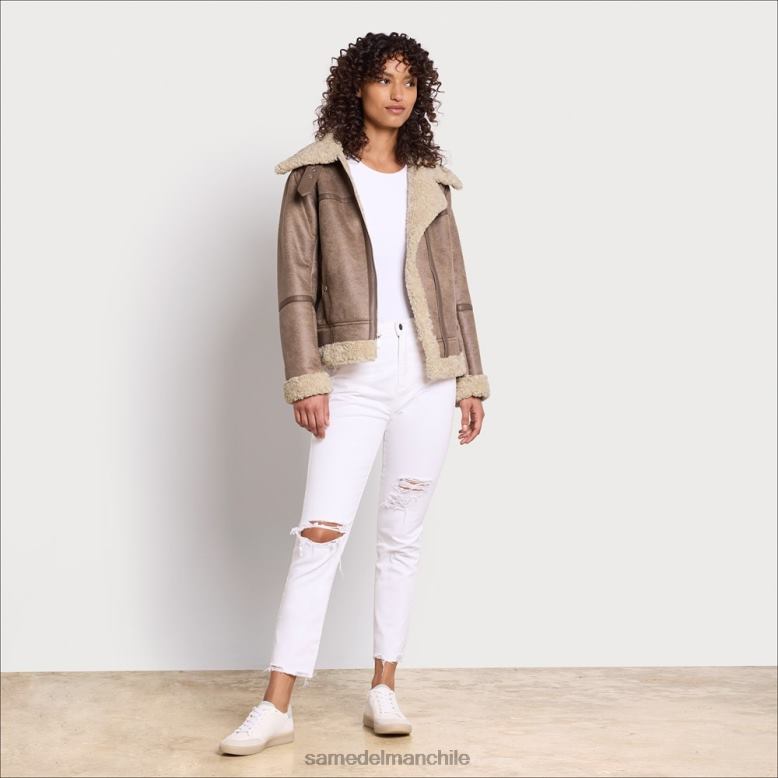 Sam Edelman P802J1276 vestir caqui claro mujer chaqueta corta de aviador