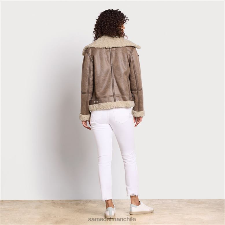 Sam Edelman P802J1276 vestir caqui claro mujer chaqueta corta de aviador