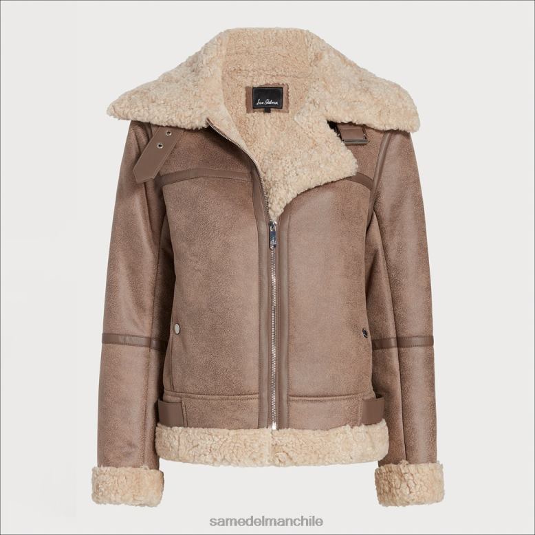 Sam Edelman P802J1276 vestir caqui claro mujer chaqueta corta de aviador