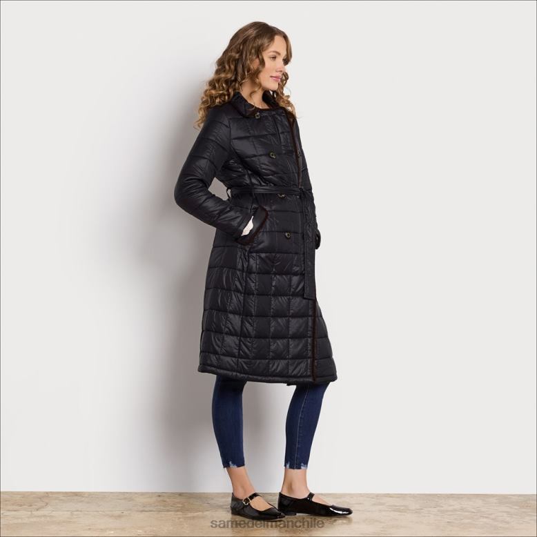 Sam Edelman P802J1279 vestir negro mujer gabardina acolchada con forro de piel sintética