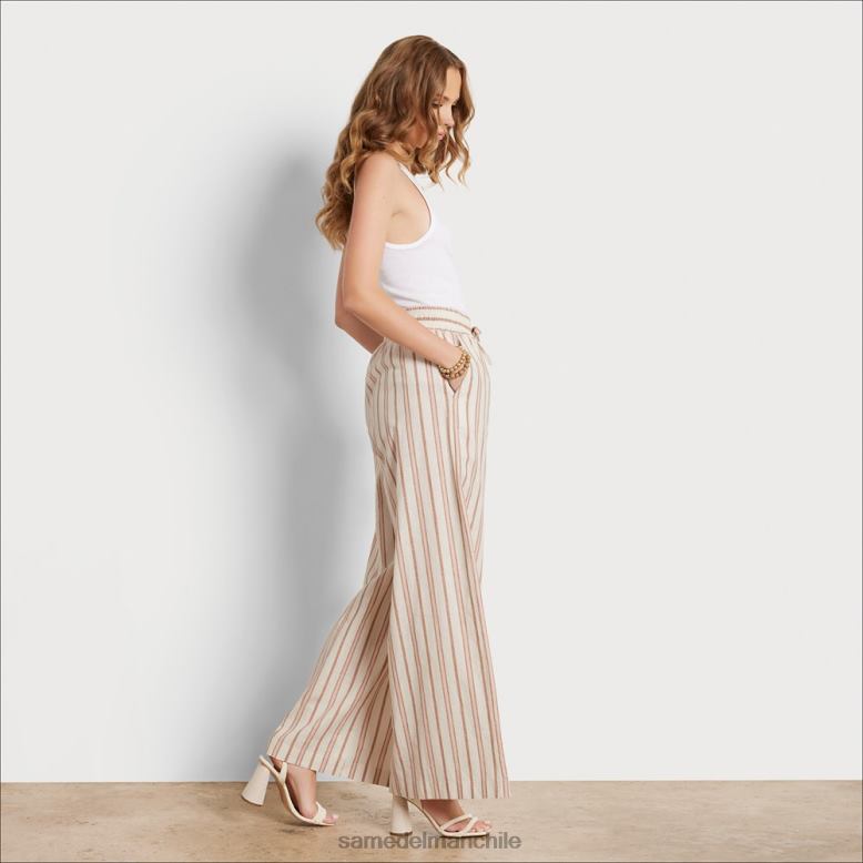 Sam Edelman P802J1071 vestir raya blanca mujer pantalón suave carrie