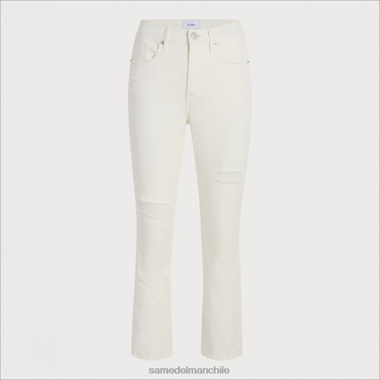Sam Edelman P802J1184 vestir blanco mujer pantalones acampanados linnie de talle medio