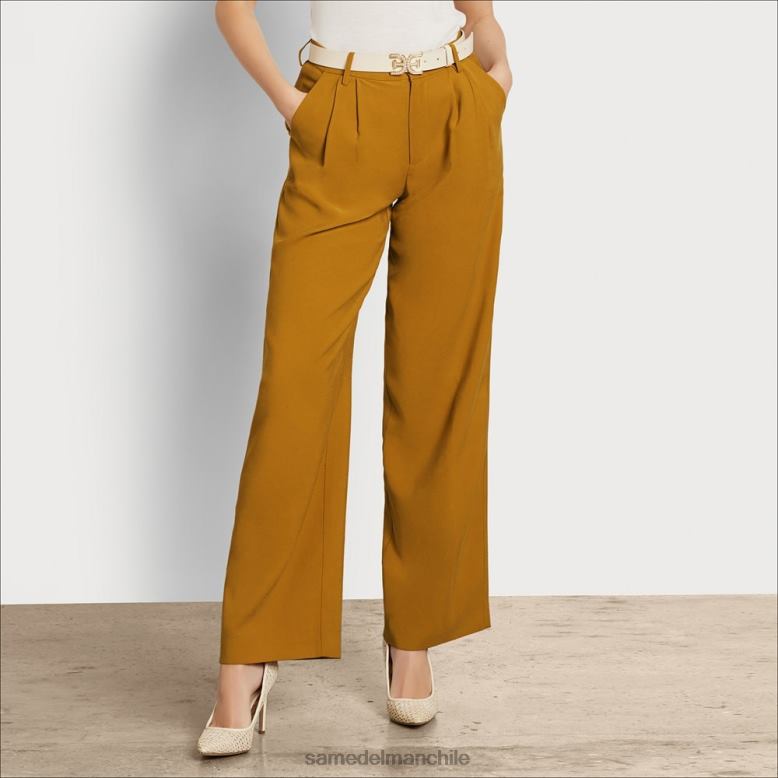 Sam Edelman P802J1210 vestir marrón mujer pantalones anchos y de talle alto codie