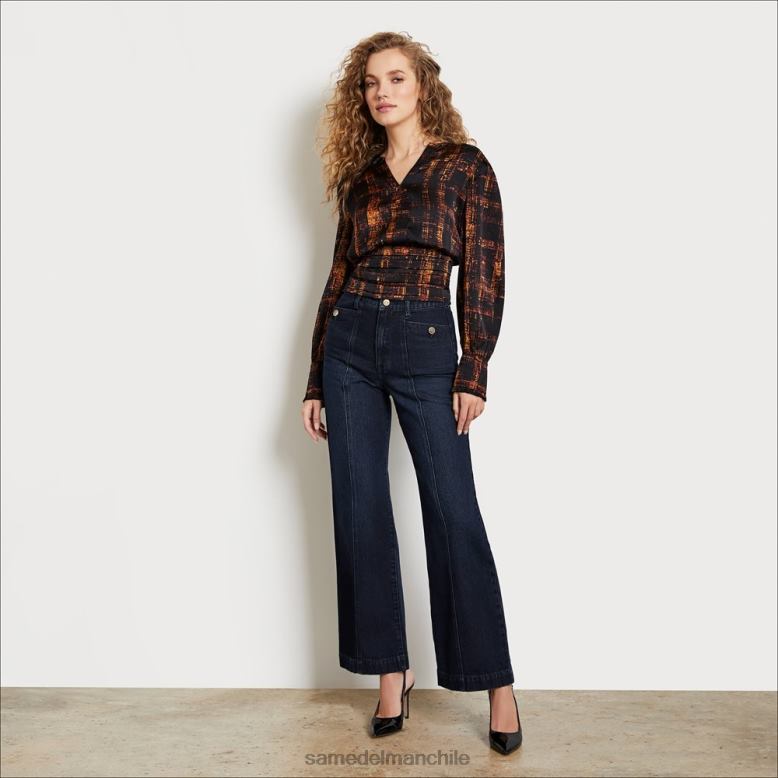 Sam Edelman P802J1222 vestir impecable mujer pantalones anchos con bolsillo codie de talle alto