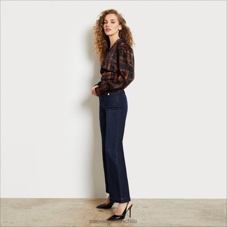 Sam Edelman P802J1222 vestir impecable mujer pantalones anchos con bolsillo codie de talle alto