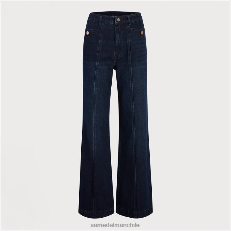 Sam Edelman P802J1222 vestir impecable mujer pantalones anchos con bolsillo codie de talle alto