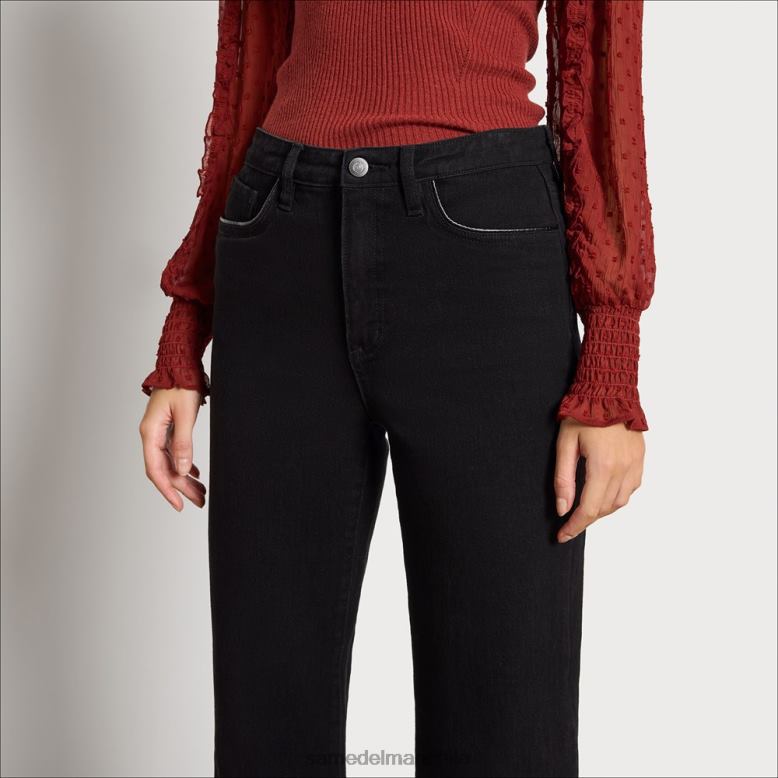 Sam Edelman P802J1249 vestir negro verdadero mujer llamarada de la bahía de gran altura