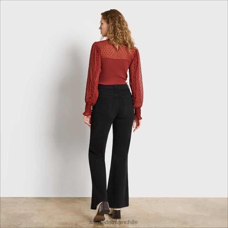 Sam Edelman P802J1249 vestir negro verdadero mujer llamarada de la bahía de gran altura