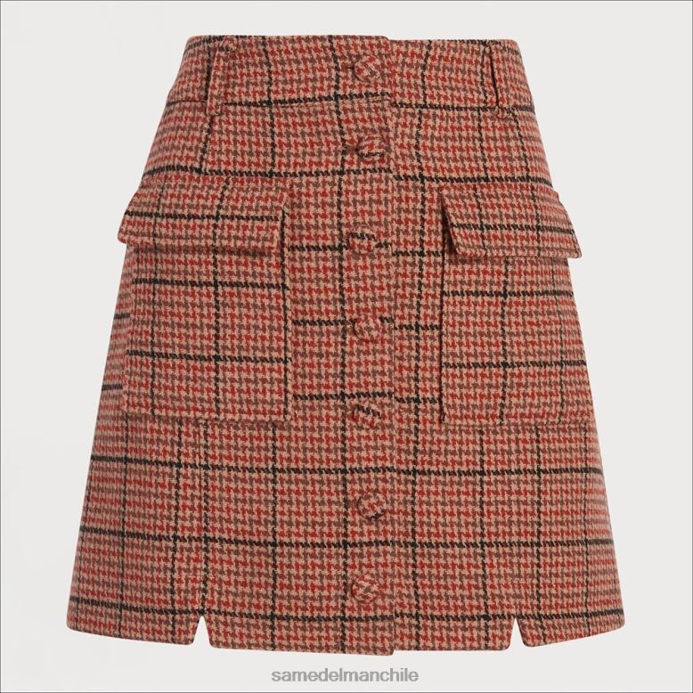 Sam Edelman P802J1268 vestir tela escocesa independiente mujer falda cara