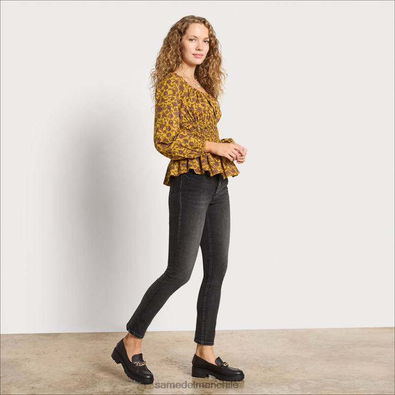Sam Edelman P802J1272 vestir oscuridad mujer pantalones pitillo de talle alto