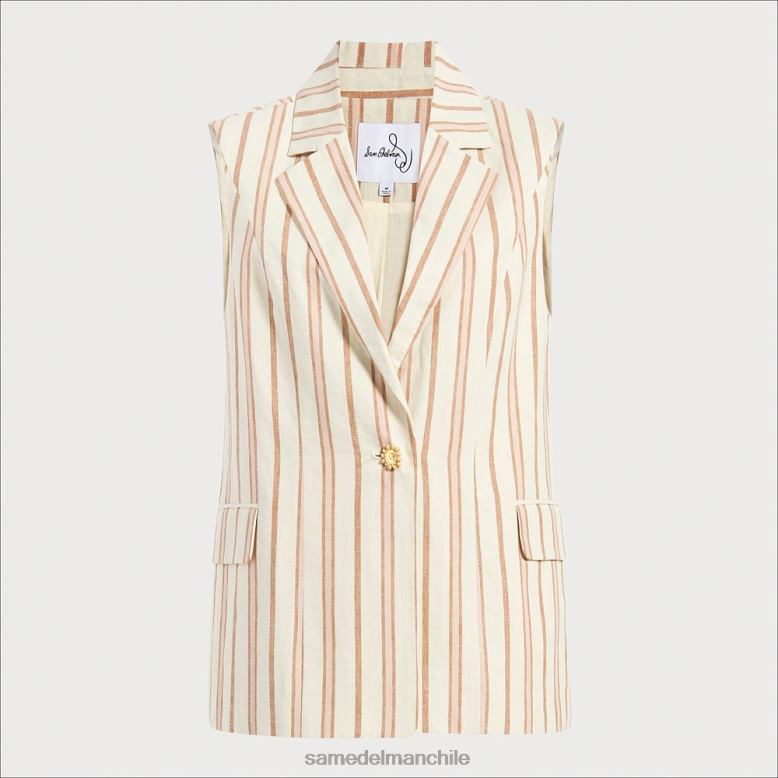 Sam Edelman P802J1083 vestir raya blanca mujer chaleco frankie