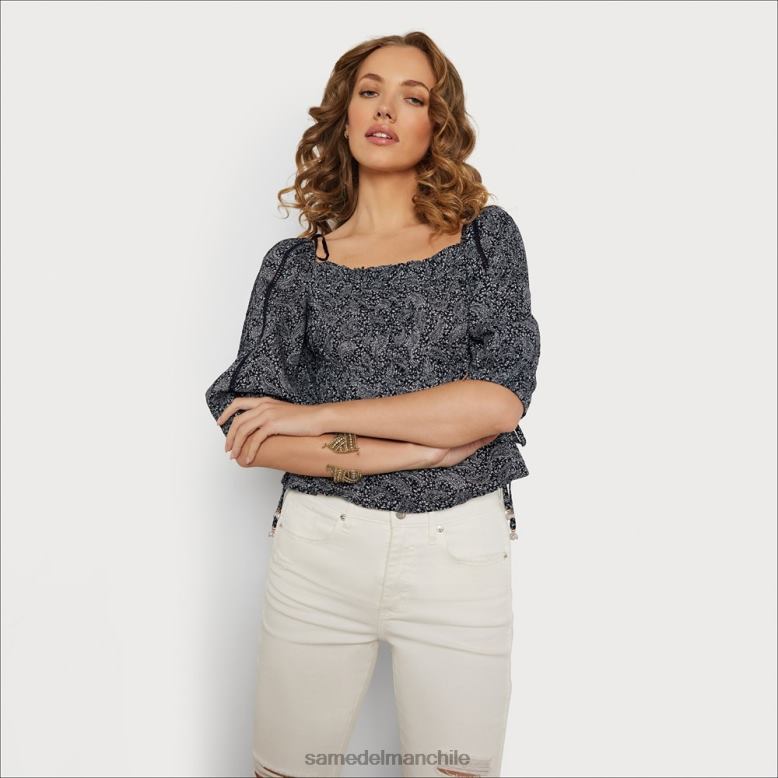 Sam Edelman P802J1171 vestir azul mujer top pradera de manga larga