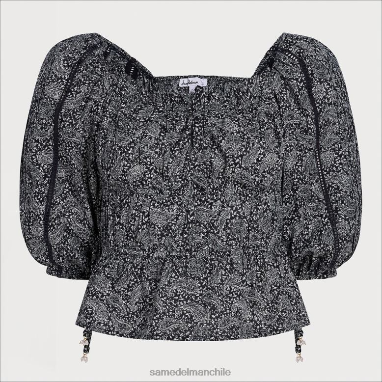 Sam Edelman P802J1171 vestir azul mujer top pradera de manga larga