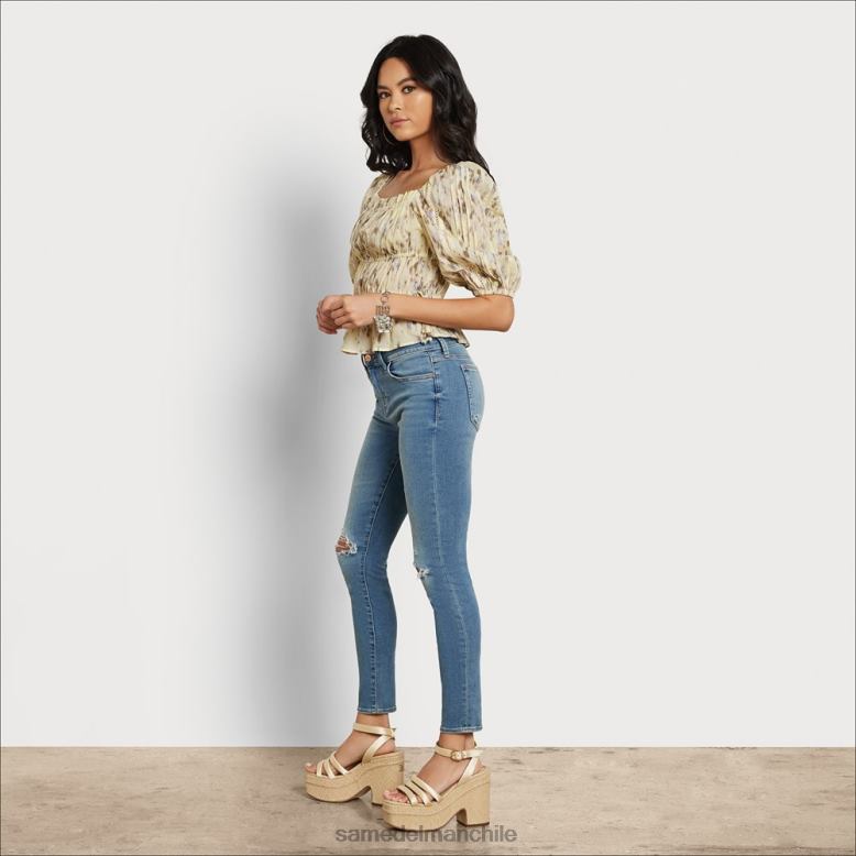 Sam Edelman P802J1172 vestir amarillo mujer top pradera de manga larga