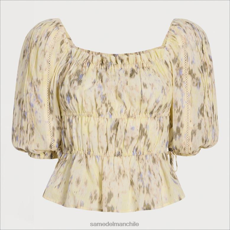 Sam Edelman P802J1172 vestir amarillo mujer top pradera de manga larga