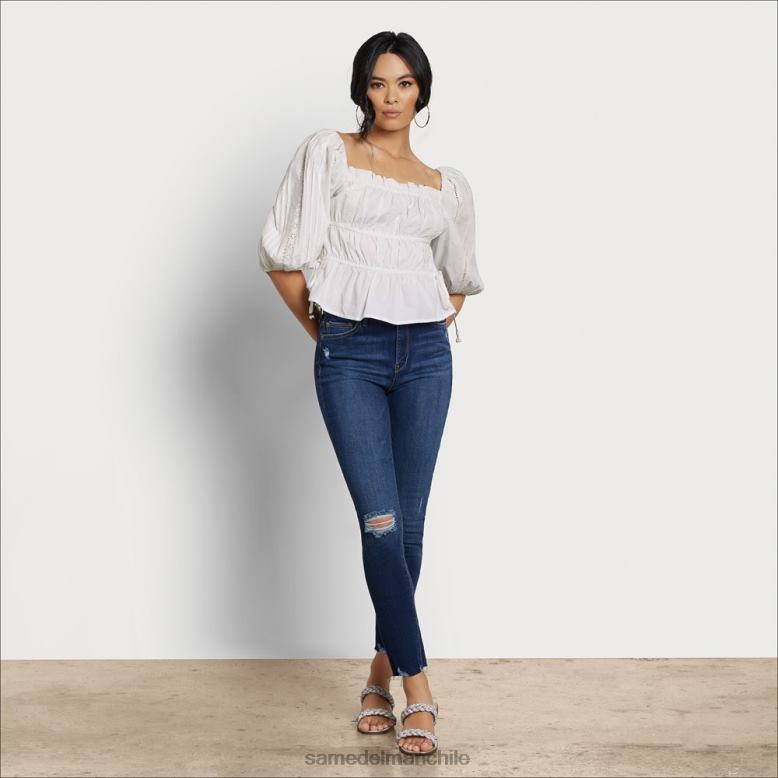 Sam Edelman P802J1173 vestir blanco mujer top pradera de manga larga