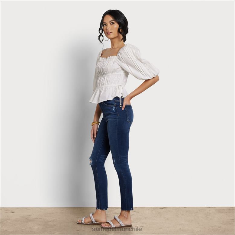 Sam Edelman P802J1173 vestir blanco mujer top pradera de manga larga