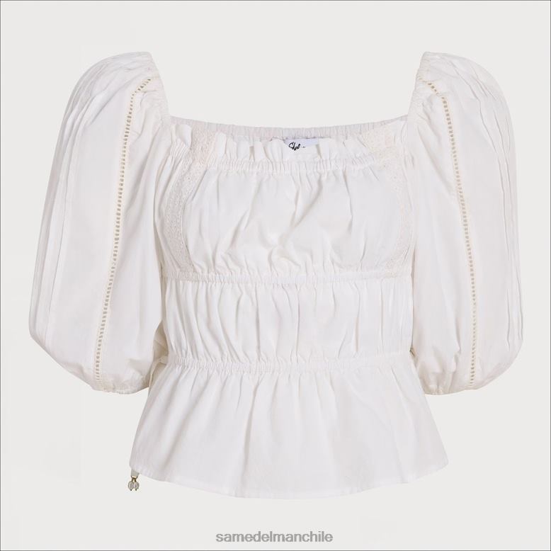 Sam Edelman P802J1173 vestir blanco mujer top pradera de manga larga