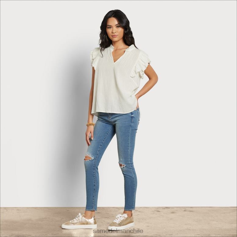 Sam Edelman P802J1175 vestir gardenia mujer top rey manga corta