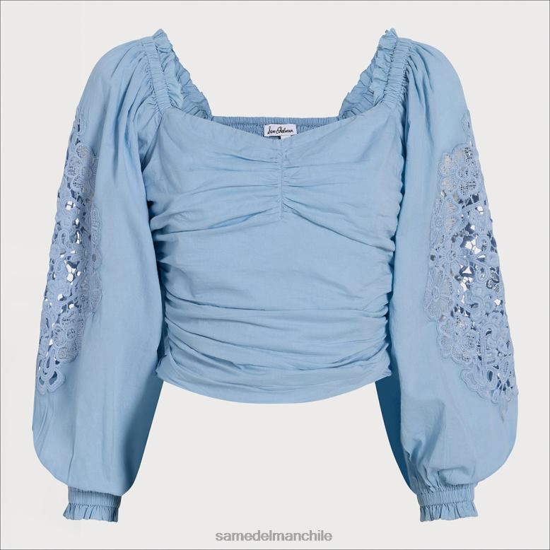 Sam Edelman P802J1177 vestir cambray mujer top stevie fruncido de manga larga