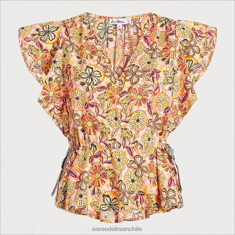 Sam Edelman P802J1185 vestir rosa de zaraza mujer top de manga corta binx