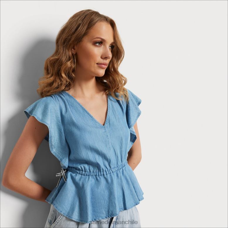 Sam Edelman P802J1186 vestir rockero mujer top de manga corta binx