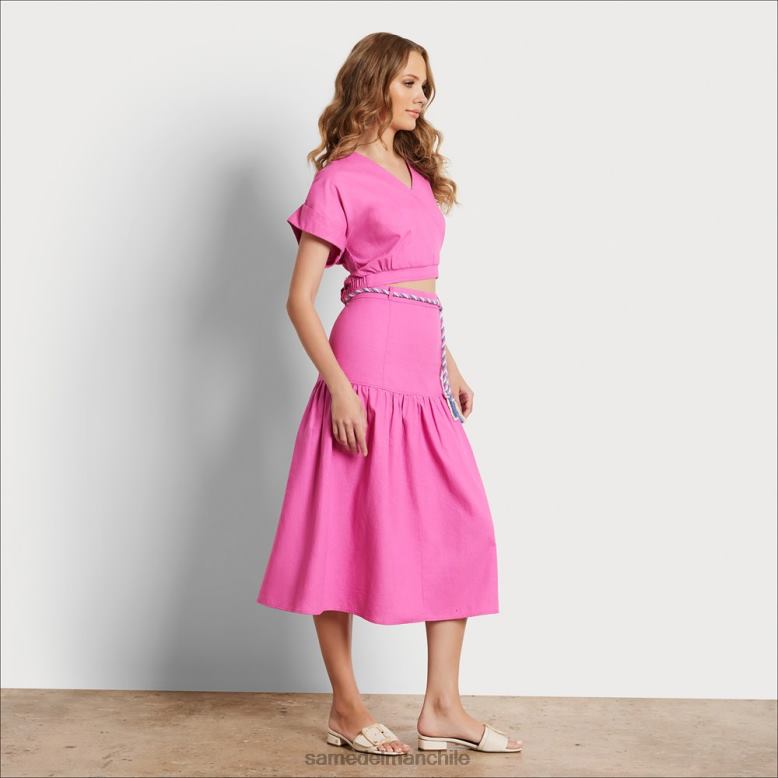 Sam Edelman P802J1198 vestir flor de fiyi mujer top adela manga corta