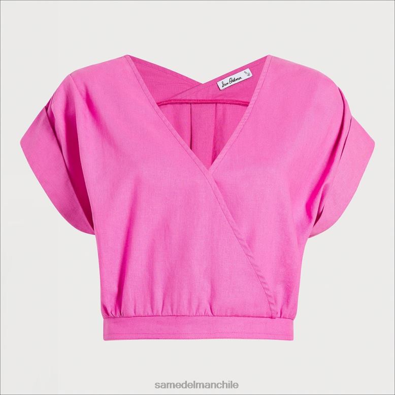 Sam Edelman P802J1198 vestir flor de fiyi mujer top adela manga corta