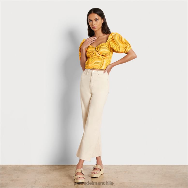 Sam Edelman P802J1216 vestir albaricoque mujer top karen manga corta