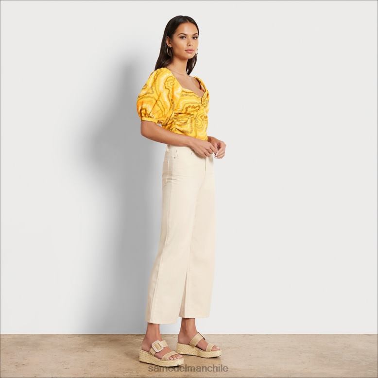 Sam Edelman P802J1216 vestir albaricoque mujer top karen manga corta