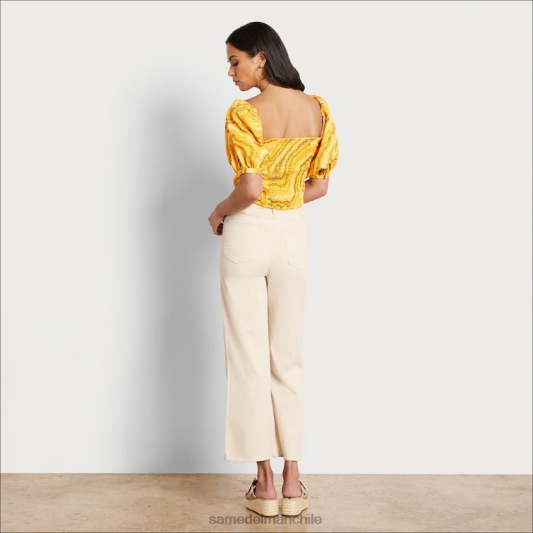 Sam Edelman P802J1216 vestir albaricoque mujer top karen manga corta