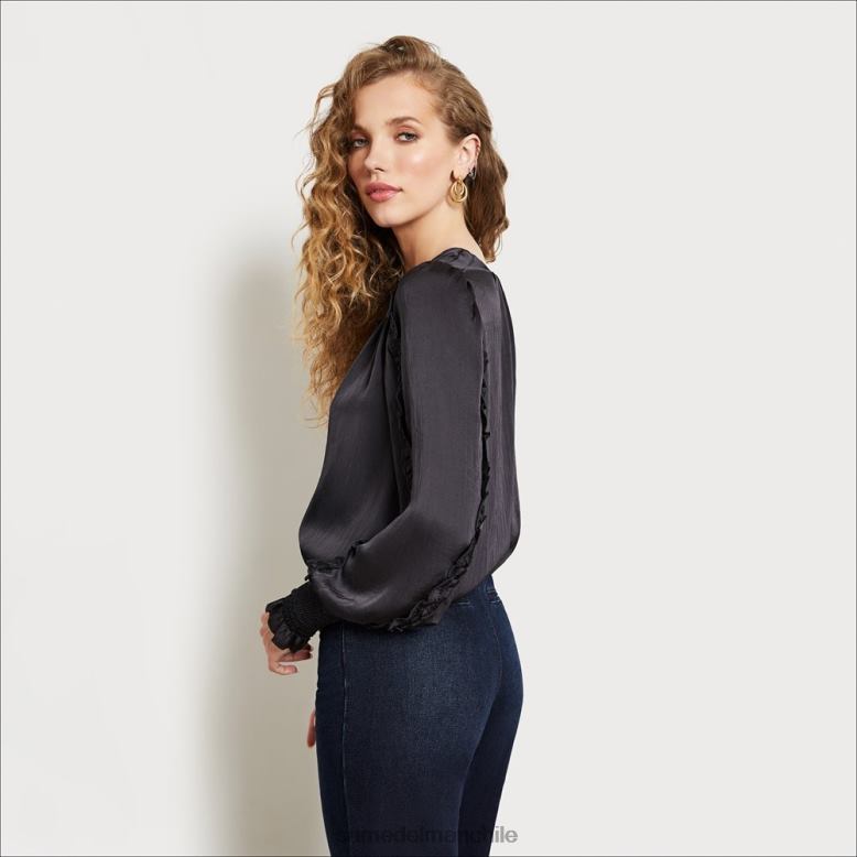 Sam Edelman P802J1246 vestir negro crepusculo mujer top varick de manga larga