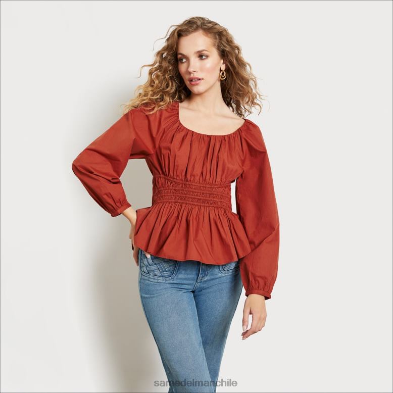 Sam Edelman P802J1261 vestir pan de jengibre mujer top ciliano de manga larga