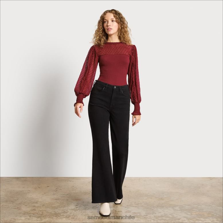 Sam Edelman P802J1269 vestir marrón más rubio mujer top julian de manga larga